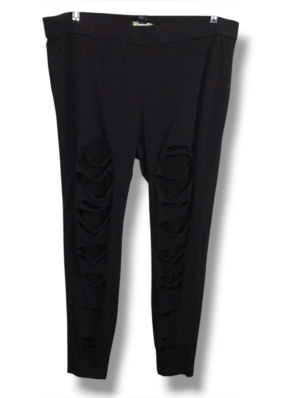 3x Forever 21 Black Cutout Style Leggings Fitted Goth Punk Stretch